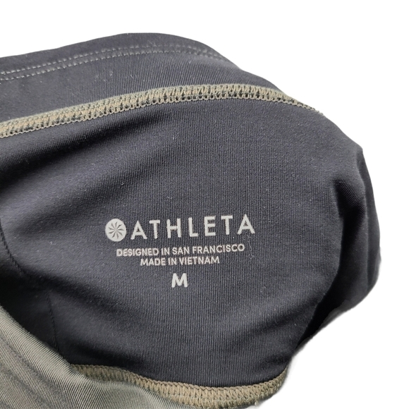 Athleta Spar Color block 7/8 Leggings Olive Green Medium - Picture 4 of 7